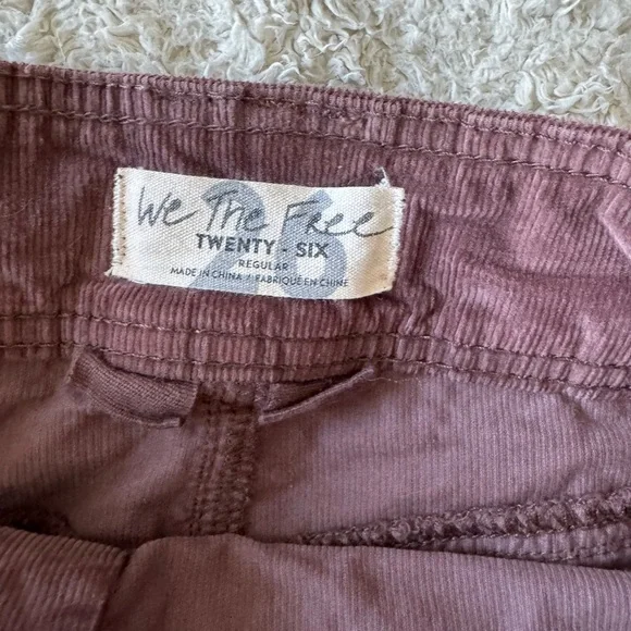 Free People We The Free Joanie Corduroy Chocolate Button-Front Mini Skirt - Picture 6 of 6